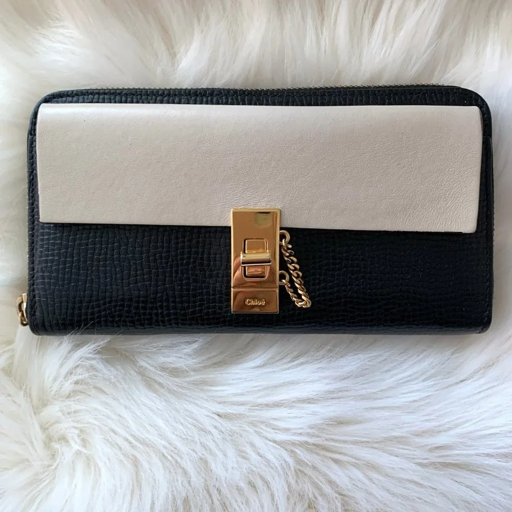 Chloe Drew Zippy Wallet Zip Wallet Clutch Excellent Condition Made In It… - Picture 1 of 10